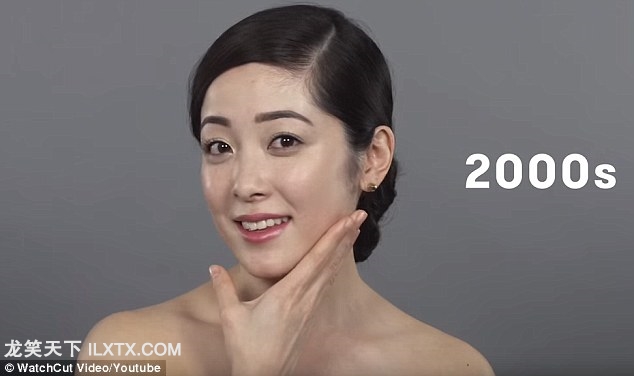 2000s: 女演员章子怡的后梳高髻和淡妆风格开始流行